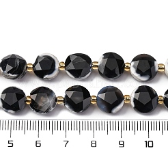 Нити окрашенных и нагретых натуральных агатовых бус с огненным кракелюром G-C116-A176-01