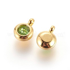 Подвески из нержавеющей стали 304 со стразами STAS-P237-10G-M