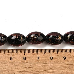 Нити стеклянных бусин из дихроичной фольги ручной работы&nbsp;DICH-U001-12G