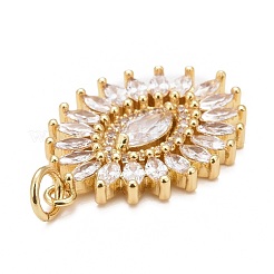 Подвески из латуни с покрытием из прозрачного кубического циркония&nbsp;KK-M229-34G