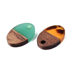 Pendentifs en résine transparente et opaque et en bois de noyer&nbsp;RESI-N053-29