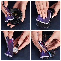 20 лист 5 стильных микрофибровых салфетки для протирки очков с тематикой вселенной AJEW-CN0002-02