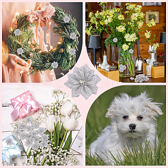 Полиэстер стразы цветок для украшения аппликации своими руками свадьба FIND-WH20001-76C