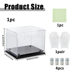 Прямоугольные прозрачные акриловые игрушки фигурки витрины коробки&nbsp;ODIS-WH0038-220A
