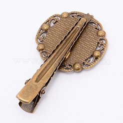 Zubehör der Ziglegierungs-Alligator-Haarspange&nbsp;PALLOY-WH0072-55AB