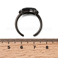 Manschettenringe aus Messing und Emaille für Damen&nbsp;RJEW-L336-03EB