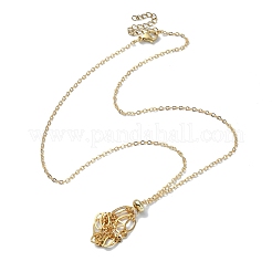 Круглые ожерелья с подвесками из натуральных смешанных драгоценных камней NJEW-JN04565