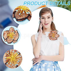 Toppe con paillettes a fiore 3d&nbsp;PATC-WH0012-01A