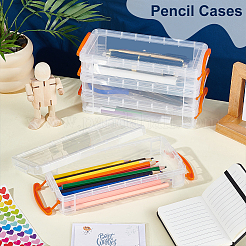 Прямоугольный пластиковый пенал&nbsp;AJEW-WH0596-276A