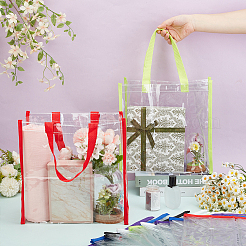 12 Stück 6 Farben rechteckige transparente PVC-Plastiktüten&nbsp;ABAG-FG0001-14