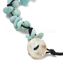 Bracelets de cheville en perles d'amazonite naturelle&nbsp;AJEW-PH01371-09