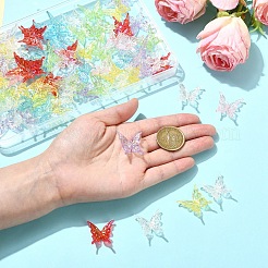 70шт 7 цвета прозрачные акриловые бусины&nbsp;OACR-YW0003-98