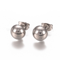 Серьги-гвоздики из нержавеющей стали 304 EJEW-L215-55B