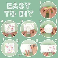 Набор поздравительных открыток ко дню учителя для детей DIY-WH0349-424A