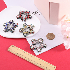 4 шт. 4-х цветные аппликации со стразами в виде звезд&nbsp;FIND-GF0004-97