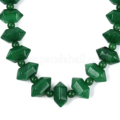 Natürliche malaysische Jade-Rund- und Kegelperlenketten&nbsp;NJEW-N064-03H