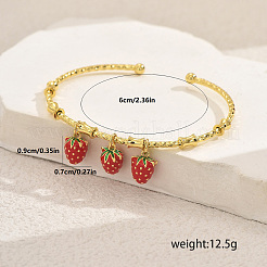 Милые и симпатичные браслеты-манжеты из латуни с эмалью&nbsp;EC0597-3