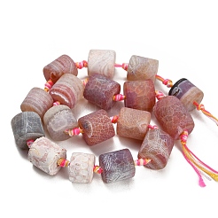 Brins de perles d'agate craquelées au feu naturel teintées et chauffées&nbsp;GG-CBAB9C6-K01-01