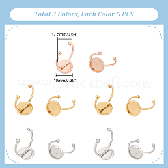 18 шт. 3 стиля фурнитуры для открытых манжет из нержавеющей стали 304 STAS-UN0044-28