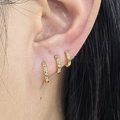 925 orecchini a cerchio in argento e zirconi cubici&nbsp;ZD9822-3