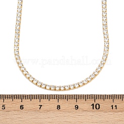 925 теннисное ожерелье из стерлингового серебра с кристаллами кубического циркония для женщин&nbsp;NJEW-C096-01A-G02