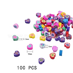 100 pz perline di argilla polimerica fatte a mano&nbsp;sgCLAY-SZ0001-09