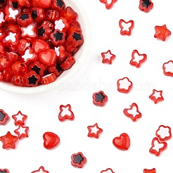 200 шт. 6 вида прозрачных и непрозрачных акриловых бусин TACR-FS0001-54F