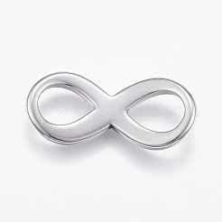 変色しにくい304ステンレススチールリンクコネクター  無限大  ステンレス鋼色  39.5x18x4mm  穴：10x13mm&nbsp;STAS-F088-06P