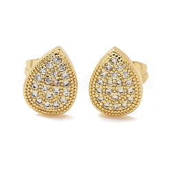 Серьги-гвоздики из циркония&nbsp;EJEW-D305-06G