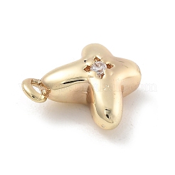 Pendentifs avec zircon cubiques à micro-pavés en laiton&nbsp;KK-D283-17G