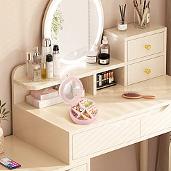 Круглая коробка для хранения комплектов ювелирных изделий из искусственной кожи и пластика CON-TAC0014-06B