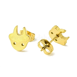 Boucles d'oreilles à tige en acier inoxydable 304 sur le thème des petits animaux mignons&nbsp;LS-EJEW-B041-03A-G