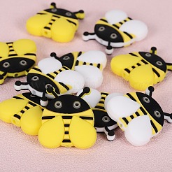 10шт 2 вида силиконовых бусин в виде пчелы JX692A