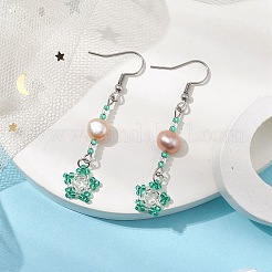 Boucles d'oreille en perle naturelle&nbsp;EJEW-MZ00120-05