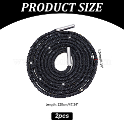 Резиновые шнурки со стразами&nbsp;AJEW-WH0752-498E