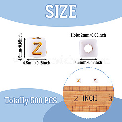 Непрозрачные акриловые бусины&nbsp;MACR-TAG0001-07Z