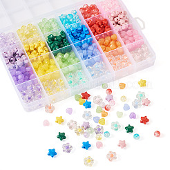 60шт 6 цвета прозрачные акриловые бусины&nbsp;TACR-TA0001-53