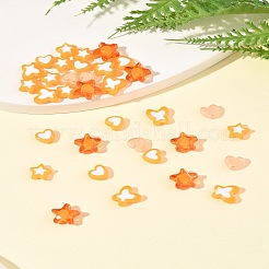 200шт 5 стиля прозрачные акриловые бусины TACR-FS0001-54C