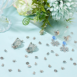 40 пара 925 серебряных гайки для ушей&nbsp;STER-BBC0008-63