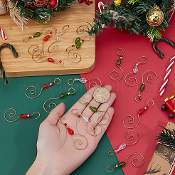 30 шт. 3-х цветная прозрачная акриловая бусина с железными крючками для украшения&nbsp;HJEW-PH02218