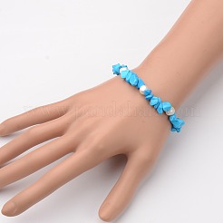 Pulseras del estiramiento de chips de piedras preciosas&nbsp;BJEW-JB01516-03