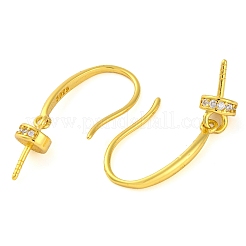 925 серьги-крючки из стерлингового серебра с микропаве из прозрачного кубического циркония&nbsp;STER-U005-14G