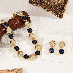 Комплекты круглых ожерелий и серег-гвоздиков из сплава и акрила для женщин FS-WG1D203-01