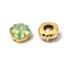 Квадратный опал пришиваем стразами&nbsp;RGLA-G024-07B-G