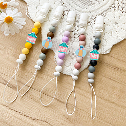 16 шт. 2 вида бусин из пищевого силикона в виде карусели/воздушного шара SIL-GO0001-17