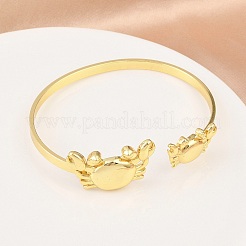 Браслеты-манжеты из латуни с морскими организмами для женщин BJEW-D368-03C-G