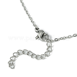 Ожерелья с подвесками в форме пули из натуральных смешанных драгоценных камней NJEW-JN05026-02