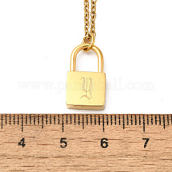 Ожерелья с подвесками из нержавеющей стали 304 Rolo NJEW-S444-01G-25