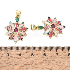 Pendentifs en laiton avec zircon cubique micro pavé&nbsp;CU-CBA83A6-04G-02