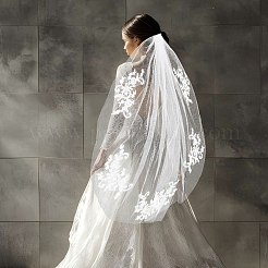 Свадебная фата из полиэстера&nbsp;DIY-WH0899-485B